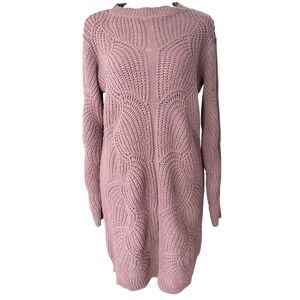 Pink Sweater Dress Size S M Long Sleeve Romantic Whimsical‎ Ethereal Victorian